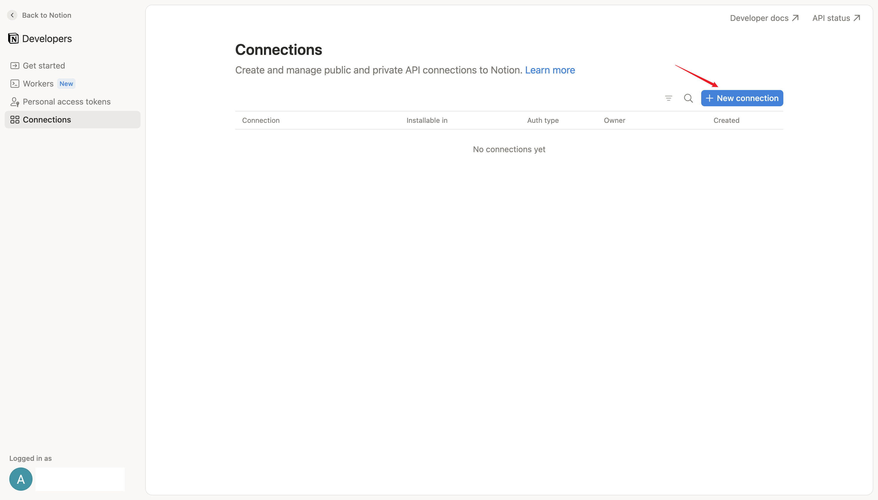 Click New Connection Button